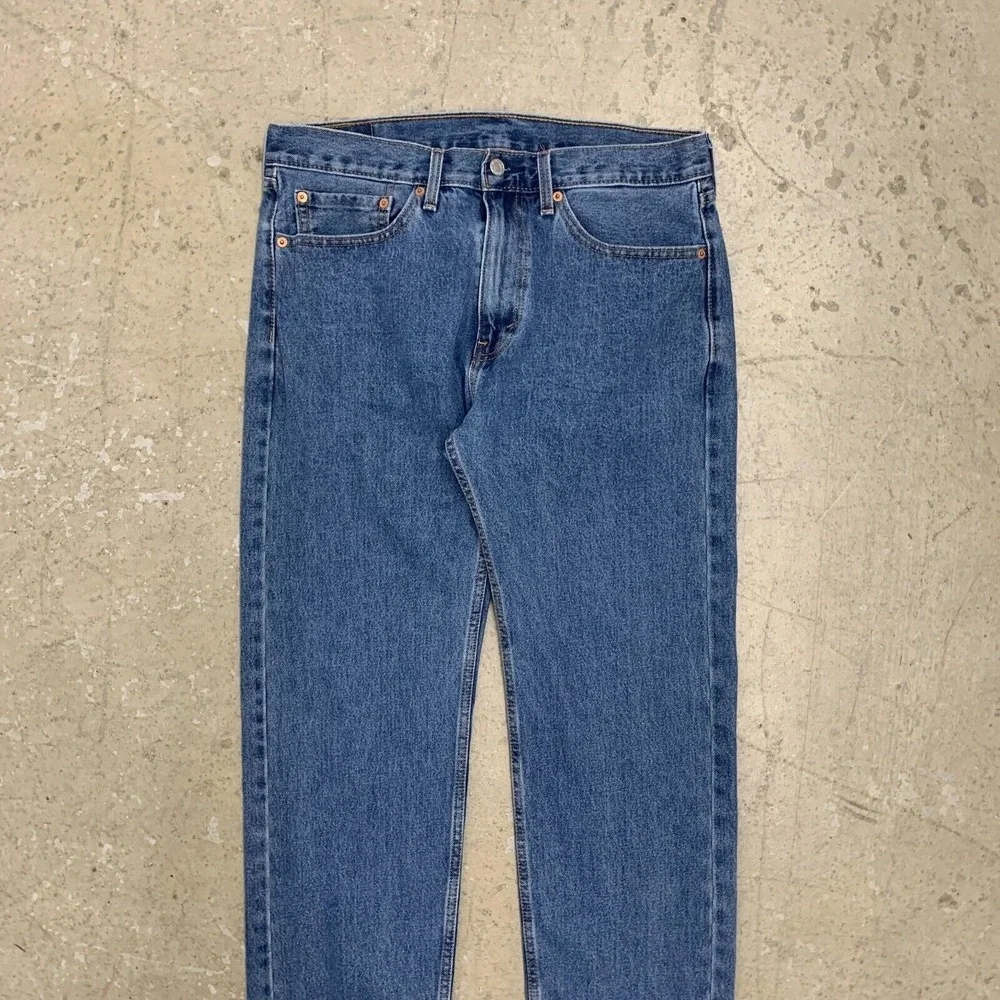 Levis 505 Jeans Mens 34x29 Pants Blue Straight Leg Medium Wash Denim Fits 36x29